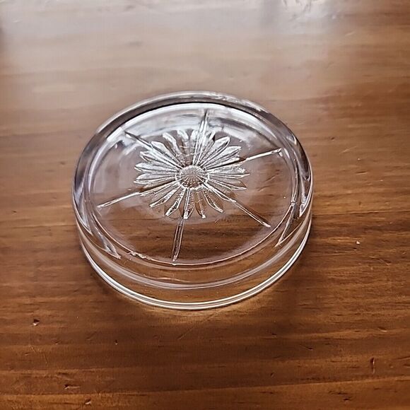 Hazel Atlas Clear Glass Coaster 3.25" Diameter Vintage - Picture 7 of 8